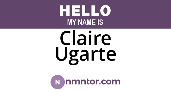 Claire Ugarte