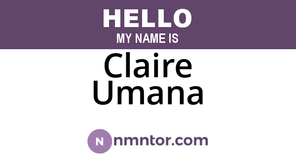 Claire Umana