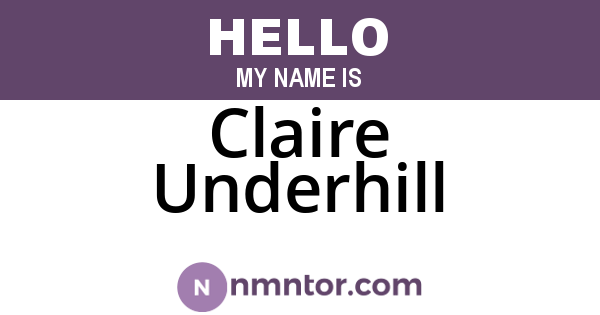 Claire Underhill