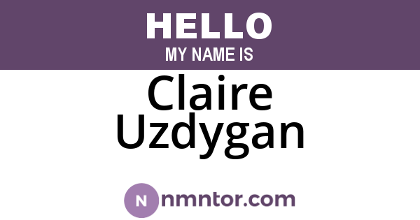 Claire Uzdygan