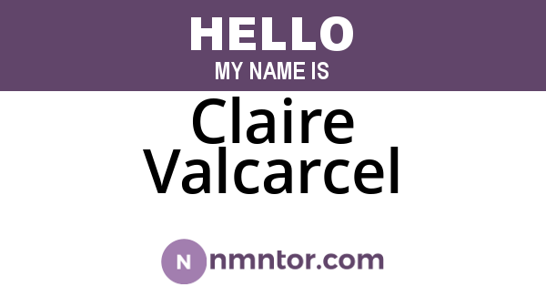 Claire Valcarcel