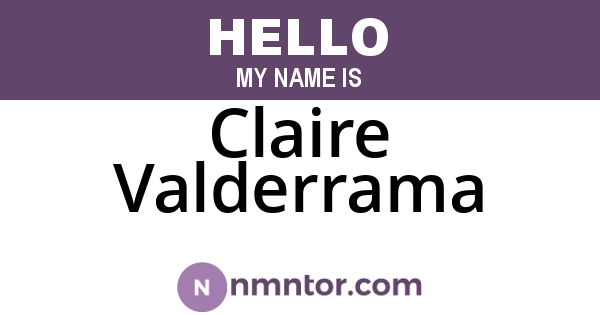 Claire Valderrama