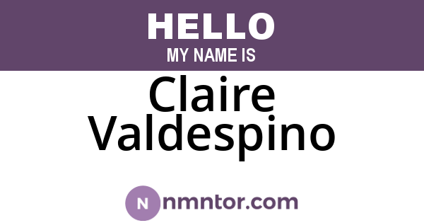 Claire Valdespino