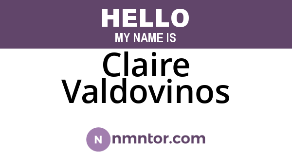 Claire Valdovinos