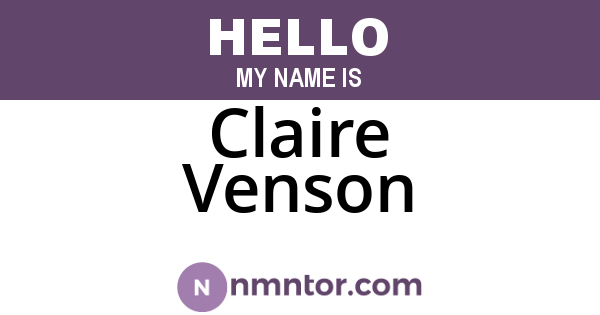 Claire Venson