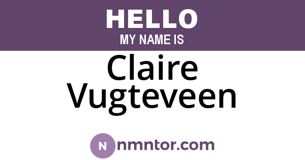 Claire Vugteveen