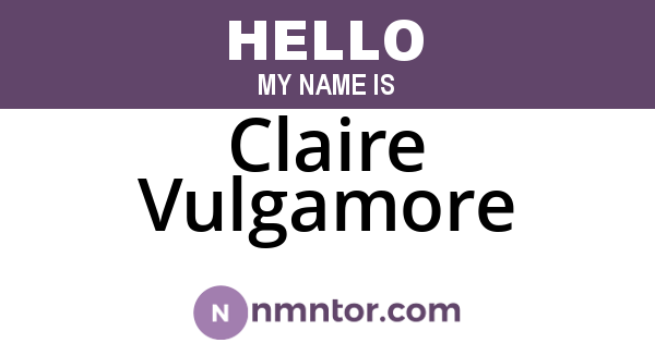 Claire Vulgamore