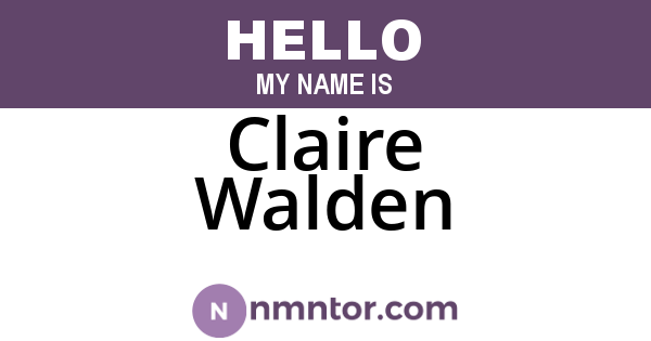 Claire Walden