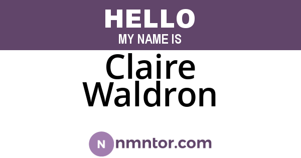 Claire Waldron