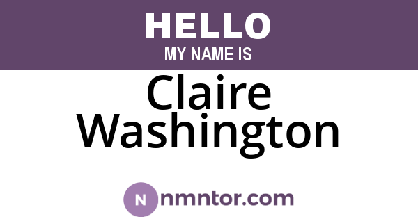 Claire Washington