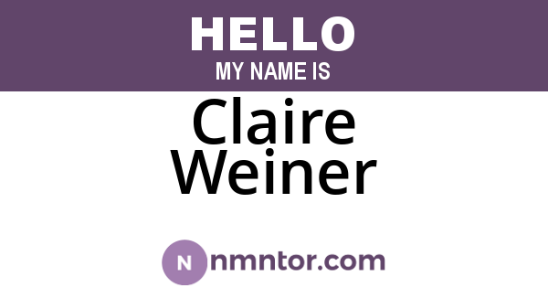 Claire Weiner