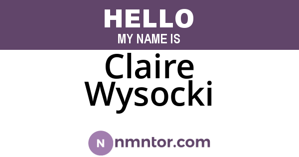 Claire Wysocki