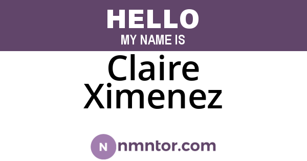 Claire Ximenez