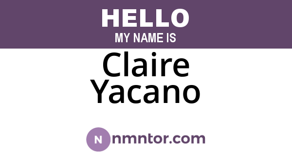 Claire Yacano