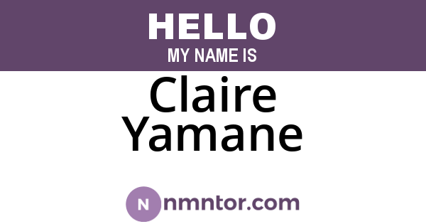 Claire Yamane