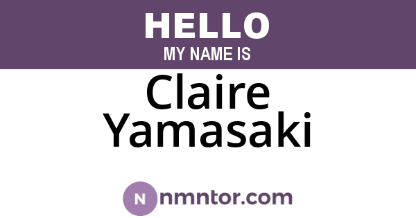Claire Yamasaki