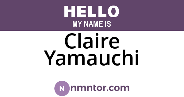 Claire Yamauchi