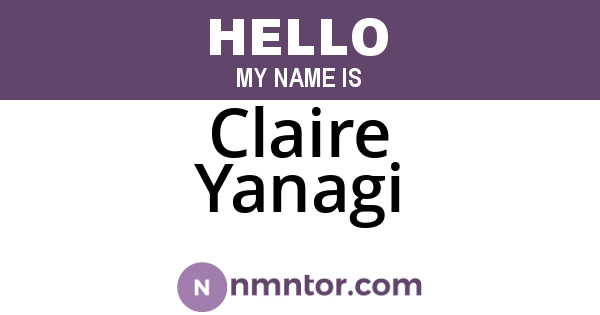 Claire Yanagi