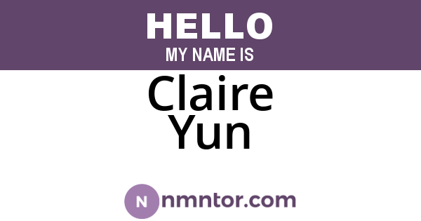 Claire Yun
