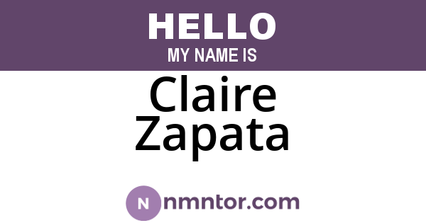 Claire Zapata