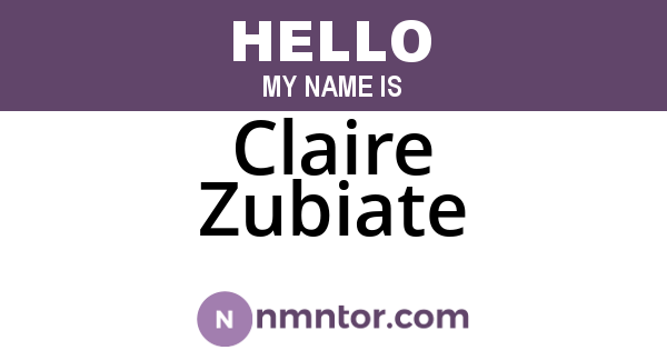 Claire Zubiate