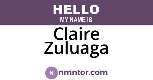 Claire Zuluaga