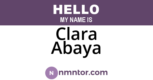 Clara Abaya