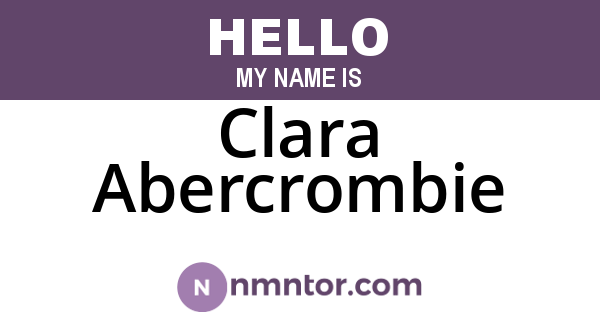 Clara Abercrombie