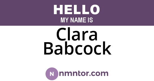 Clara Babcock