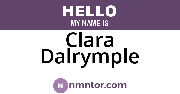 Clara Dalrymple