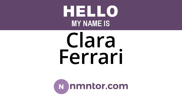 Clara Ferrari