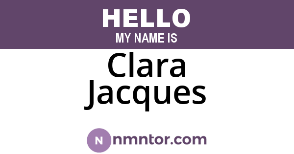 Clara Jacques