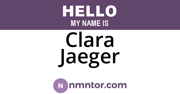 Clara Jaeger