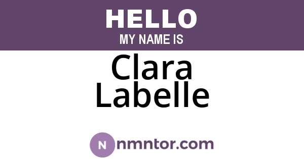 Clara Labelle