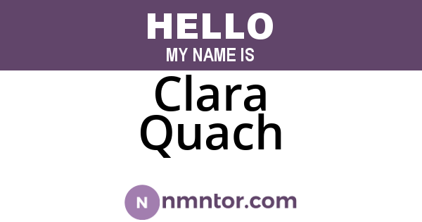 Clara Quach