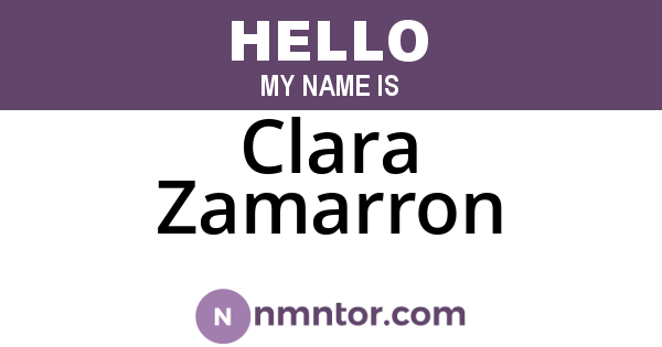 Clara Zamarron