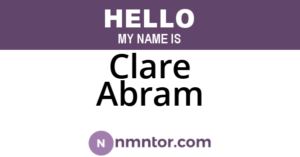Clare Abram