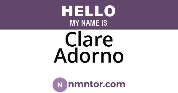 Clare Adorno