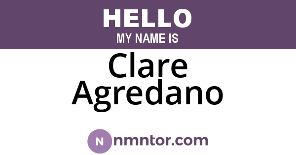 Clare Agredano