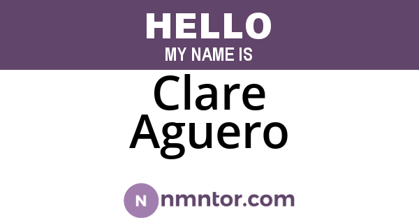 Clare Aguero
