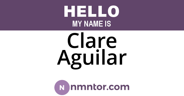 Clare Aguilar
