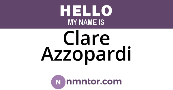 Clare Azzopardi