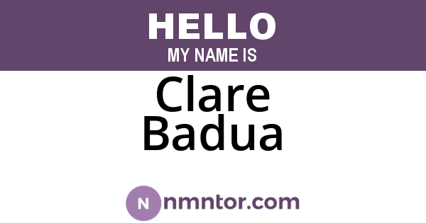 Clare Badua