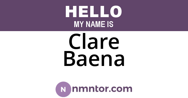 Clare Baena