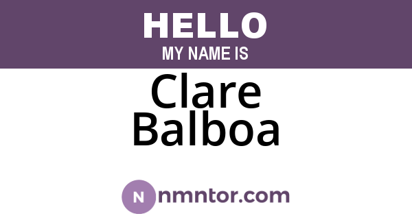 Clare Balboa