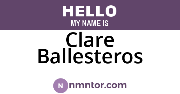 Clare Ballesteros