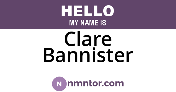 Clare Bannister