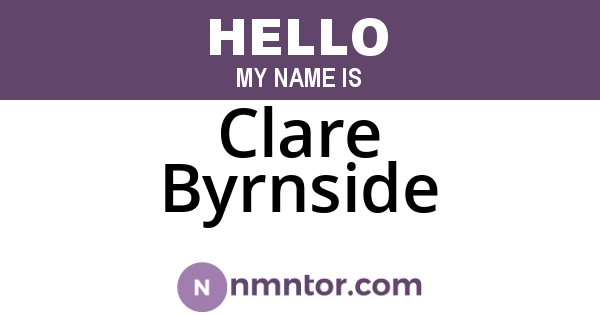 Clare Byrnside