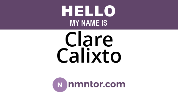 Clare Calixto