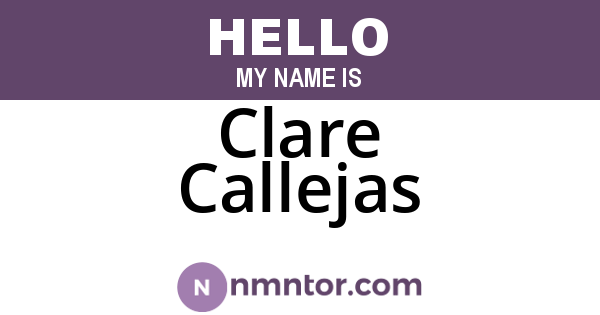 Clare Callejas